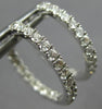 ESTATE 1.0CT DIAMOND 14K WHITE GOLD CLASSIC 2MM INSIDE OUT HOOP HUGGIE EARRINGS
