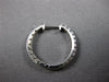 ESTATE 1.0CT DIAMOND 14K WHITE GOLD CLASSIC 2MM INSIDE OUT HOOP HUGGIE EARRINGS