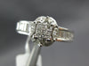 1.50CT DIAMOND 14KT WHITE GOLD 3D PRINCESS BAGUETTE & ROUND FLOWER PROMISE RING