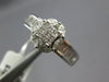 1.50CT DIAMOND 14KT WHITE GOLD 3D PRINCESS BAGUETTE & ROUND FLOWER PROMISE RING