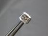 ESTATE .28CT DIAMOND 18KT WHITE GOLD ROUND & BAGUETTE RECTANGULAR STUD EARRINGS