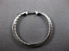 ESTATE 1.0CT DIAMOND 14KT WHITE GOLD 3D ROUND HOOP INSIDE OUT HANGING EARRINGS