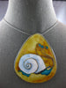 EXTRA LARGE MULTI COLOR ENAMEL STERLING SILVER HANDCRAFTED SNAIL PENDANT #27619