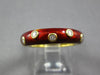 ESTATE .15CT DIAMOND & REED ENAMEL 18KT YELLOW GOLD ETOILE 5MM FUN RING