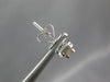 ESTATE .28CT DIAMOND 18KT WHITE GOLD ROUND & BAGUETTE RECTANGULAR STUD EARRINGS
