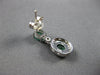 .65CT DIAMOND & AAA EMERALD 14KT WHITE GOLD OVAL & ROUND FLOWER HANGING EARRINGS
