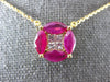 3.8CT DIAMOND & AAA RUBY 14KT YELLOW GOLD PRINCESS MARQUISE BY THE YARD NECKLACE