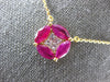 3.8CT DIAMOND & AAA RUBY 14KT YELLOW GOLD PRINCESS MARQUISE BY THE YARD NECKLACE