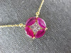 3.8CT DIAMOND & AAA RUBY 14KT YELLOW GOLD PRINCESS MARQUISE BY THE YARD NECKLACE