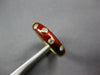 ESTATE .15CT DIAMOND & REED ENAMEL 18KT YELLOW GOLD ETOILE 5MM FUN RING