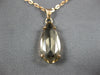 LARGE 3.50CT AAA SMOKY TOPAZ 14K ROSE GOLD 3D TEAR DROP SOLITAIRE PENDANT #26768