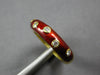 ESTATE .15CT DIAMOND & REED ENAMEL 18KT YELLOW GOLD ETOILE 5MM FUN RING