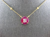 3.8CT DIAMOND & AAA RUBY 14KT YELLOW GOLD PRINCESS MARQUISE BY THE YARD NECKLACE