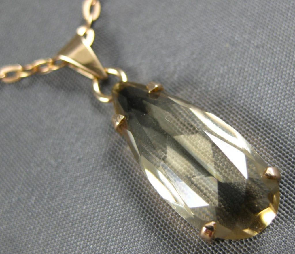 Smoky Topaz Drop Pendant