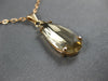 LARGE 3.50CT AAA SMOKY TOPAZ 14K ROSE GOLD 3D TEAR DROP SOLITAIRE PENDANT #26768