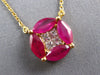 3.8CT DIAMOND & AAA RUBY 14KT YELLOW GOLD PRINCESS MARQUISE BY THE YARD NECKLACE