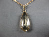 LARGE 3.50CT AAA SMOKY TOPAZ 14K ROSE GOLD 3D TEAR DROP SOLITAIRE PENDANT #26768