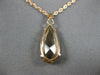 LARGE 3.50CT AAA SMOKY TOPAZ 14K ROSE GOLD 3D TEAR DROP SOLITAIRE PENDANT #26768
