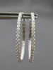 ESTATE .65CT DIAMOND 18KT WHITE GOLD 3D CLASSIC INSIDE OUT HOOP HANGING EARRINGS