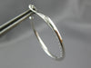 ESTATE .65CT DIAMOND 18KT WHITE GOLD 3D CLASSIC INSIDE OUT HOOP HANGING EARRINGS