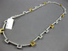 5.80CT WHITE & CANARY DIAMOND 18KT TWO TONE GOLD ETERNITY SQUARE TENNIS NECKLACE