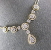 2.03CT DIAMOND 14KT YELLOW GOLD 3D CLUSTER SQUARE TEAR DROP BY THE YARD NECKLACE