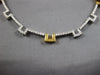 5.80CT WHITE & CANARY DIAMOND 18KT TWO TONE GOLD ETERNITY SQUARE TENNIS NECKLACE