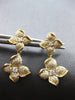 ESTATE .75CT DIAMOND 14KT YELLOW GOLD FLOWER 4 LEAF CLOVER STAR HANGING EARRINGS
