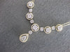 2.03CT DIAMOND 14KT YELLOW GOLD 3D CLUSTER SQUARE TEAR DROP BY THE YARD NECKLACE