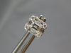 ESTATE .65CT DIAMOND 18KT ROSE GOLD 3D ROUND & BAGUETTE INVISIBLE STUD EARRINGS