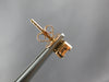 ESTATE .65CT DIAMOND 18KT ROSE GOLD 3D ROUND & BAGUETTE INVISIBLE STUD EARRINGS