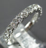 ESTATE .83CT DIAMOND 18K WHITE GOLD SHARED PRONG 3/4TH ETERNITY ANNIVERSARY RING