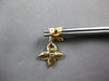 ESTATE .75CT DIAMOND 14KT YELLOW GOLD FLOWER 4 LEAF CLOVER STAR HANGING EARRINGS