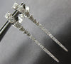 ESTATE .87CT DIAMOND 18KT WHITE GOLD 3D CLASSIC ROUND GRADUATING DROP EARRINGS