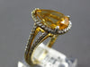 2.91CT DIAMOND & AAA CITRINE 14KT YELLOW GOLD PEAR SHAPE & ROUND HALO FUN RING