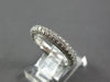 ESTATE WIDE 1.63CT DIAMOND 18K WHITE GOLD CLASSIC PAVE ETERNITY ANNIVERSARY RING