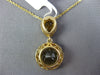 4.56CT DIAMOND & AAA CITRINE 14K YELLOW GOLD ROUND & PEAR SHAPE FILIGREE PENDANT