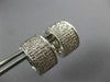 ESTATE WIDE .75CT DIAMOND 18KT WHITE GOLD 3D MULTI ROW CLASSIC HUGGIE EARRINGS