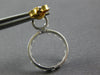 .75CT DIAMOND 14KT 2 TONE GOLD 3D ETOILE CIRCULAR SIDEWAYS HOOP HANGING EARRINGS
