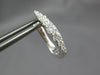 ESTATE .55CT DIAMOND 18KT WHITE GOLD 3D OVAL LEVERBACK HUGGIE HANGING EARRINGS
