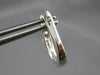 ESTATE .55CT DIAMOND 18KT WHITE GOLD 3D OVAL LEVERBACK HUGGIE HANGING EARRINGS