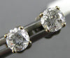 ESTATE .60CT DIAMOND 14KT WHITE GOLD 3D ROUND CLASSIC STUD EARRINGS #587