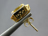 4.13CT DIAMOND & AAA CITRINE 14KT YELLOW GOLD 3D CUSHION OCTAGON STUD EARRINGS