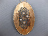 ESTATE .16CT DIAMOND 14KT ROSE GOLD 3D FILIGREE ETOILE OVAL HEART LOVE NECKLACE