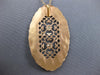 ESTATE .16CT DIAMOND 14KT ROSE GOLD 3D FILIGREE ETOILE OVAL HEART LOVE NECKLACE
