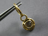 3.95CT DIAMOND & AAA SMOKY TOPAZ 14KT YELLOW GOLD 3D ROUND HALO HANGING EARRINGS