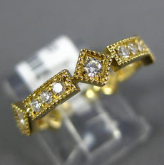.41CT DIAMOND 18K YELLOW GOLD FILIGREE MILIGRAIN 3/4TH ETERNITY ANNIVERSARY RING