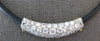 3.5CT DIAMOND 18KT 2 TONE GOLD CLASSIC MULTI ROW HAPPY FACE RUBBER NECKLACE