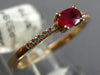 .39CT DIAMOND & AAA RUBY 14KT ROSE GOLD 3D CLASSIC OVAL & ROUND FRIENDSHIP RING