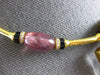 ANTIQUE 17.85CT OLD MINE DIAMOND RUBY & QUARTZ 18K YELLOW GOLD CHOKER NECKLACE